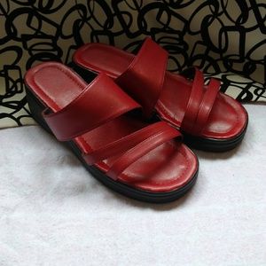 Red Platform Sandals